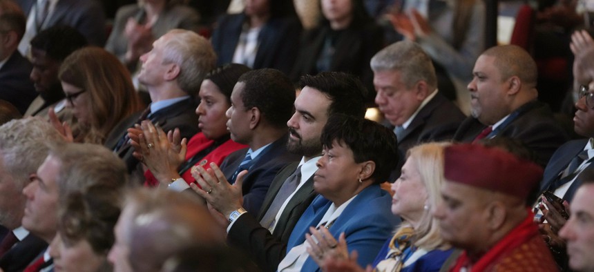 New York City Mayor Zohran Mamdani attended Gov. Kathy Hochul's annual address on Tuesday.