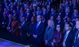 Many of Albany’s top power players gathered in The Egg for Hochul’s State of the State.