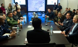 Mayor Zohran Mamdani gets the update from senior officials, including outgoing emergency management Commissioner Zach Iscol.