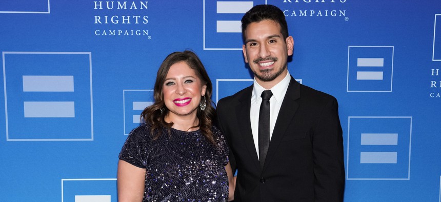 Candidates like Assembly Member Jessica González-Rojas, left, and Brian Romero, are both trying to raise money for competitive Democratic primaries.
