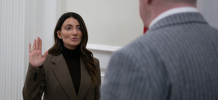 City Council Member Inna Vernikov is sworn in for a second term.