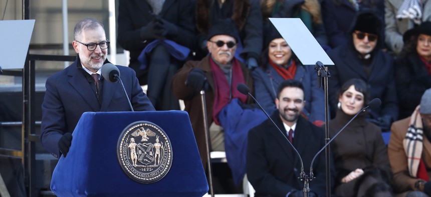 Comptroller Mark Levine was sworn in on the same stage as Mayor Zohran Mamdani.