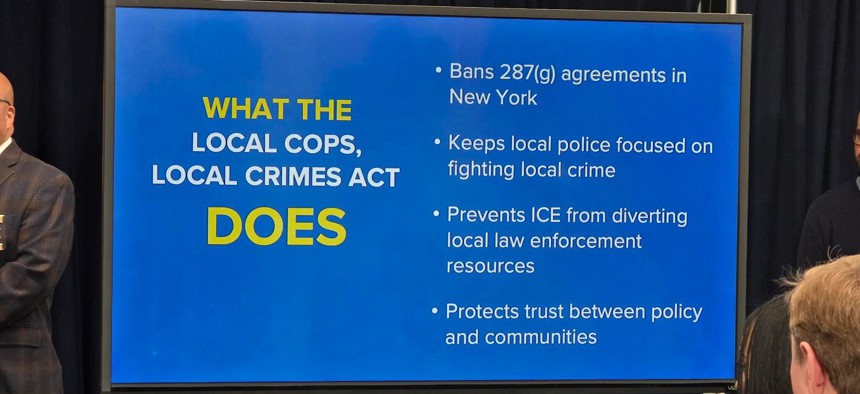 Gov. Kathy Hochul laid out some of the details of what her Local Cops, Local Crimes Act on Friday.