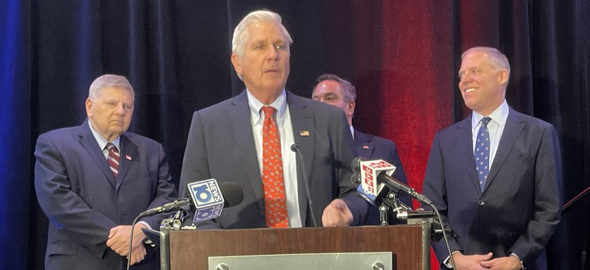 Nassau County Executive Bruce Blakeman addresses the Conservative Party conference on Feb. 2, 2026.