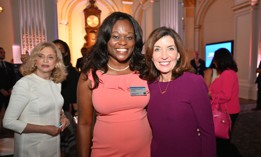 Brooklyn Democratic Leader Rodneyse Bichotte Hermelyn and Gov. Kathy Hochul, in happier times.
