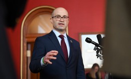 Assembly Member Ed Ra takes questions after being elected the head of the Assembly’s minority conference on Feb. 9, 2026.