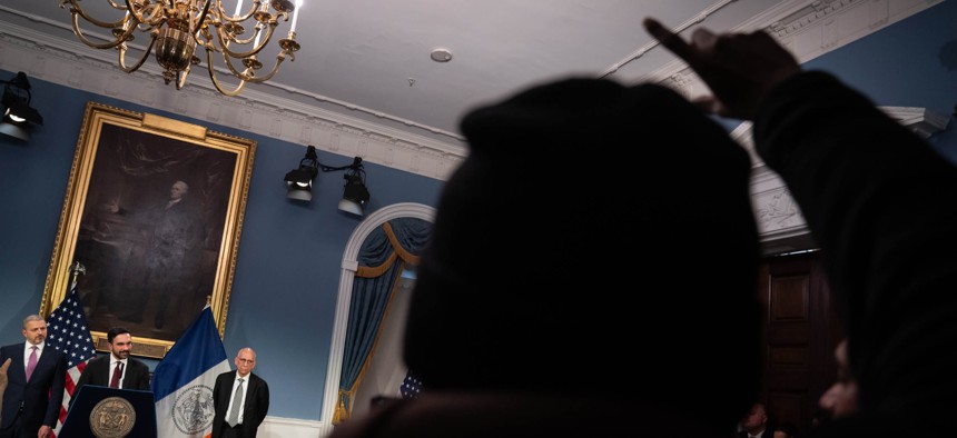 Reporters were on hand as New York City Mayor Zohran Mamdani released his preliminary budget on Feb. 17.