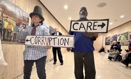 Disability advocates rally in Albany on Tuesday for a bill to require the company that oversees the Consumer Directed Personal Assistance Program to report fiscal information and other data to the state.