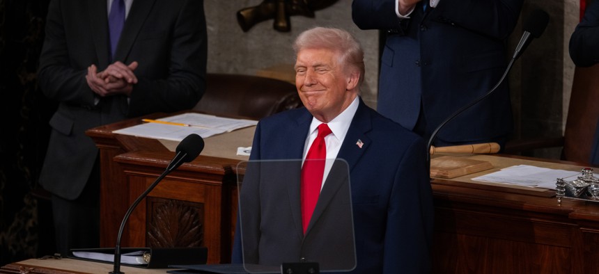 At 1 hour and 47 minutes, Trump's State of the Union address was the longest in at least 60 years.