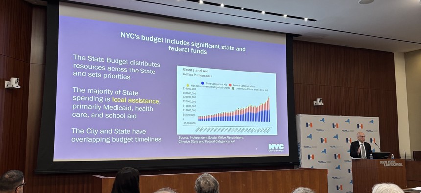 First Deputy Mayor Dean Fuleihan spoke at New York Law School