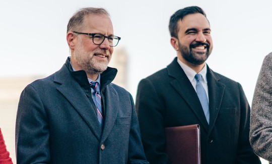 Comptroller Mark Levine, left and Mayor Zohran Mamdani, right.