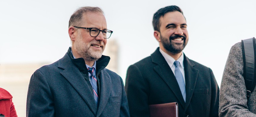 Comptroller Mark Levine, left and Mayor Zohran Mamdani, right.