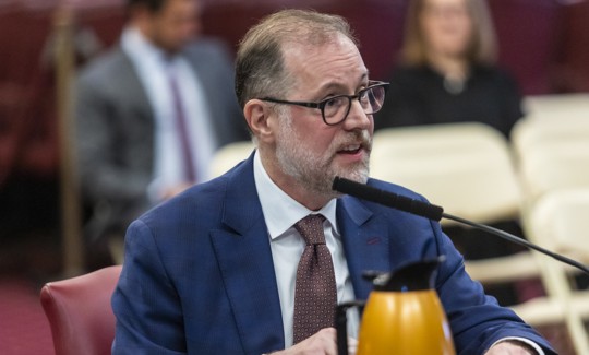 City Comptroller Mark Levine testified at a City Council hearing on the preliminary budget on Wednesday.