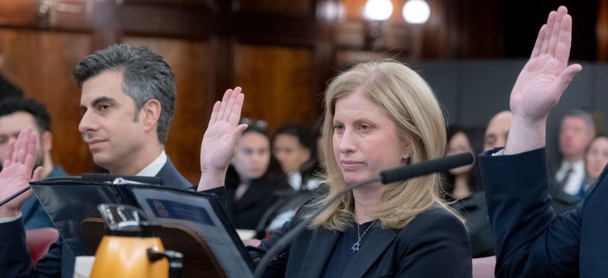 NYPD Commissioner Jessica Tisch testified before the City Council on Wednesday.