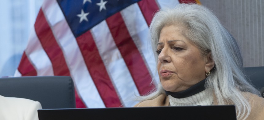 Vickie Paladino attends a hearing of the council’s Emergency Management Committee.