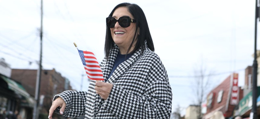 Joann Ariola attends the Queens Veterans Day Parade on Nov. 10, 2024.
