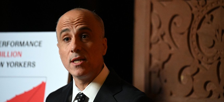 Drew Warshaw wants to go mano a mano with Comptroller Tom DiNapoli