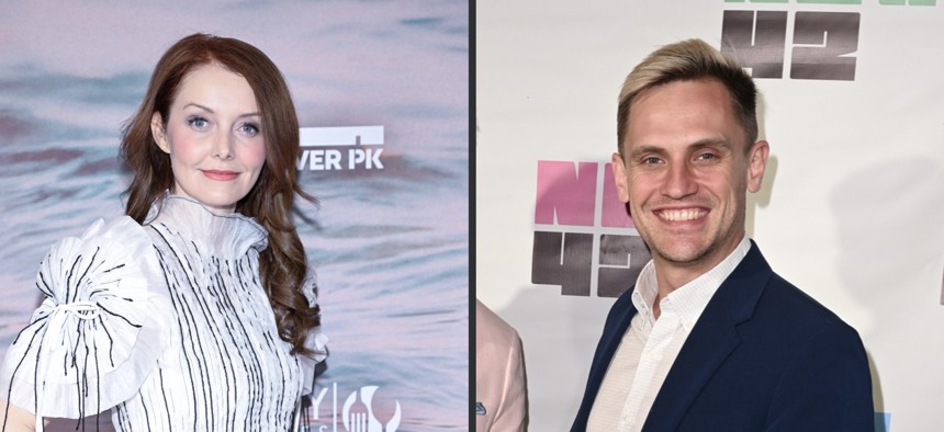 Lindsey Boylan (left) and Carl Wilson (right) are among the candidates hoping to succeed Erik Bottcher in the New York City Council