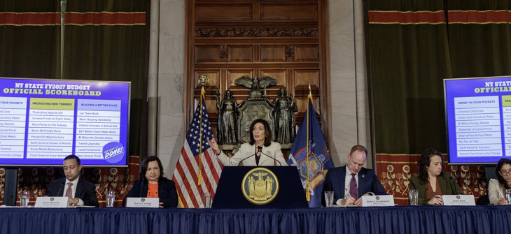 Gov. Kathy Hochul announced a broad budget plan – one that Assembly Speaker Carl Heastie says is not done.