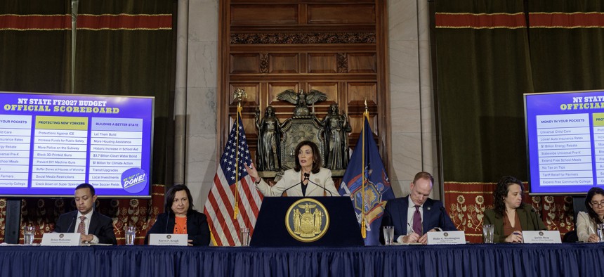 Gov. Kathy Hochul announced a broad budget plan – one that Assembly Speaker Carl Heastie says is not done.