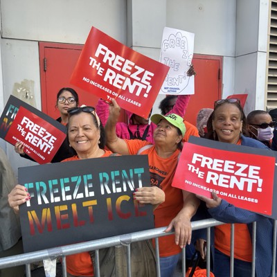 A rent freeze is officially on the table