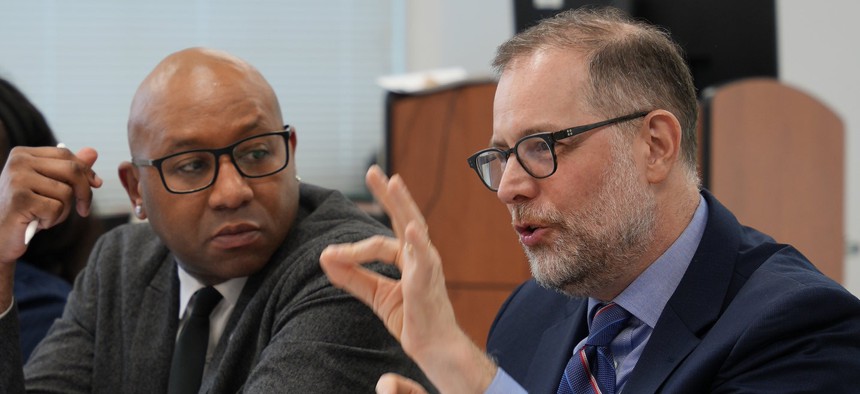 Queens Borough President Donovan Richards and Comptroller Mark Levine are both contenders.
