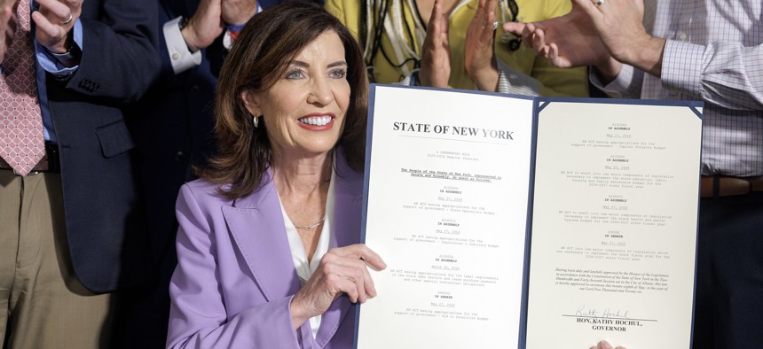 Gov. Kathy Hochul signed the remaining two budget bills on Thursday.