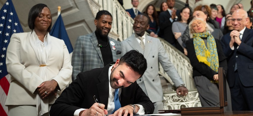 What if First Deputy Mayor Dean Fuleihan (right) were next in line and not Public Advocate Jumaane Williams (second from left)?