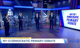 George Conway, Alex Bores, Micah Lasher and Jack Schlossberg joined the first televised debate in the Democratic primary for NY-12. 