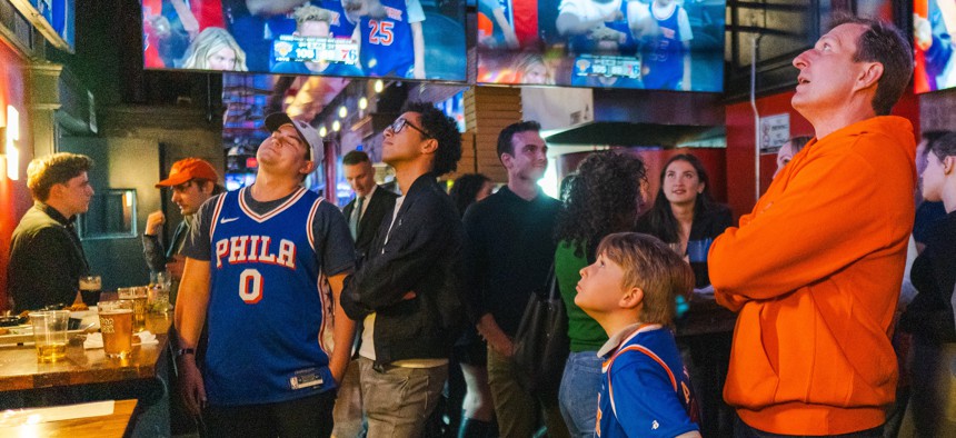 Rep. Dan Goldman hosted a Knicks watch party amid a competitive reelection campaign.
