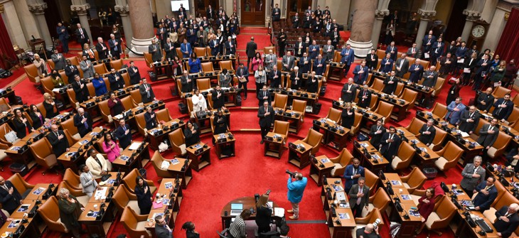 The Assembly gets sworn into the 2024 legislative session, one of Democrats’ less productive years with a more timely budget.