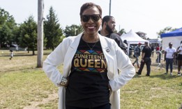 Adrienne Adams, Juneteenth Queen, celebrated at the Queens Community Festival in 2023.