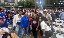 Bronx elected officials including, from left: Assembly Member Chantal Jackson, Assembly Member John Zaccaro, Assembly Speaker Carl Heastie, state Sen. Jamaal Bailey, Council Members Althea Stevens and Pierina Sanchez, state Sen. Nathalia Fernandez, Assembly Member Karines Reyes, Council Member Eric Dinowitz, Council Member Shirley Aldebol, Bronx Borough President Vanessa Gibson, Council Member Justin Sanchez and Council Member Amanda Farías.