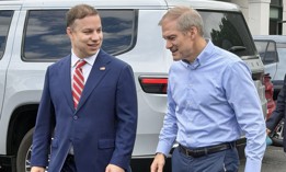 GOP Rep. Jim Jordan of Ohio stumped for Sticker Mule CEO Anthony Constantino at Epimed, a medical device manufacturing company, in Fulton County on Thursday.