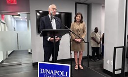 State Comptroller Tom DiNapoli celebrated his primary win with Gov. Kathy Hochul at his side. 