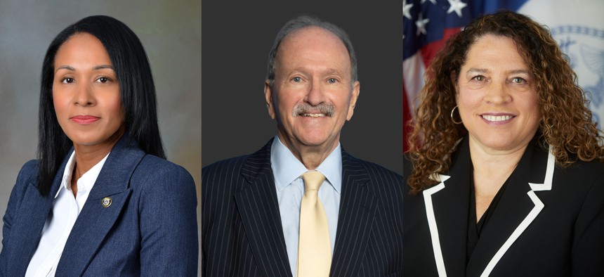 From left to right: Tania Kinsella, Bart M. Schwartz & Lisa Garcia