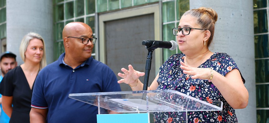 Outgoing Assembly Member Eddie Gibbs and Diana Ayala in happier times.