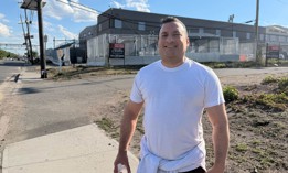 Rafael Rubio near Delaney Hall, soon after being released