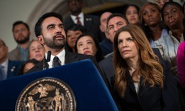 New York City Mayor Zohran Mamdani announces a city budget deal with City Council Speaker Julie Menin on June 30.