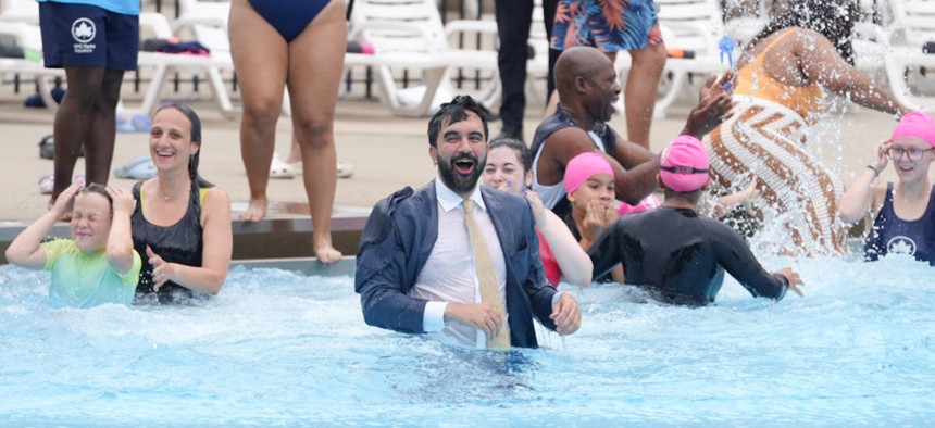 Then-Mayor Michael Bloomberg would kick off pool season in a t-shirt. Mayor Zohran Mamdani did not.