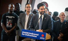 New York City Mayor Zohran Mamdani fielded questions about how the city is rolling out the new tax at a press conference on Wednesday.