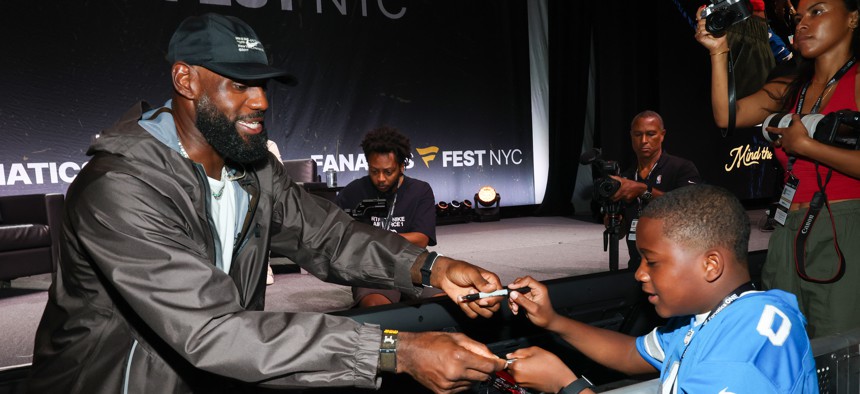 LeBron James was just in New York City earlier this month for Fanatics Fest at the Javits Center.