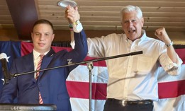 Congressional candidate Anthony Constantino and Republican gubernatorial nominee Bruce Blakeman appeared together in Fulton County on Sunday.