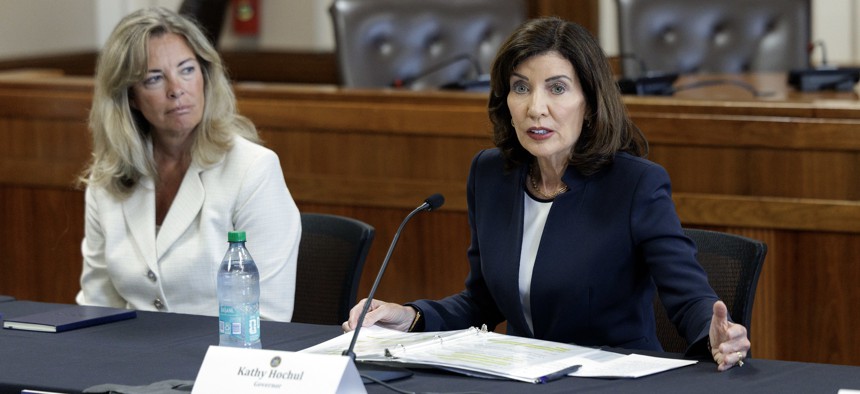 In Siena University’s first poll of likely voters this cycle, Gov. Kathy Hochul leads Nassau County Executive Bruce Blakeman by 10 points.