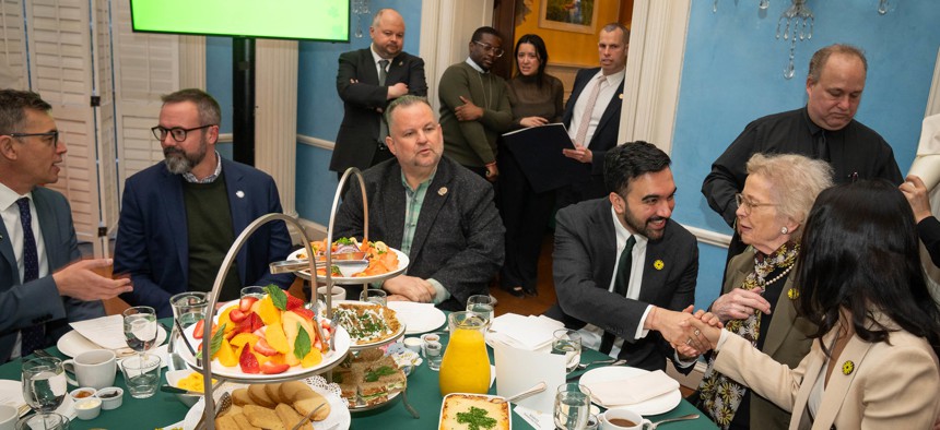 Mamdani had beans and shortbread on the table for St. Patrick’s Day, but he’s looking for a chef with South Asian flair. 
