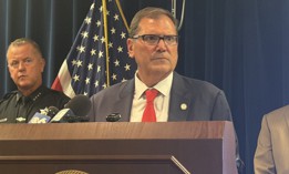 First Assistant U.S. Attorney for the Northern District of New York John Sarcone III held a press conference Thursday about the thwarted attack in the federal courthouse in Albany.