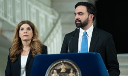 Mayor Zohran Mamdani and City Council Speaker Julie Menin hold a joint press conference in April 2026.