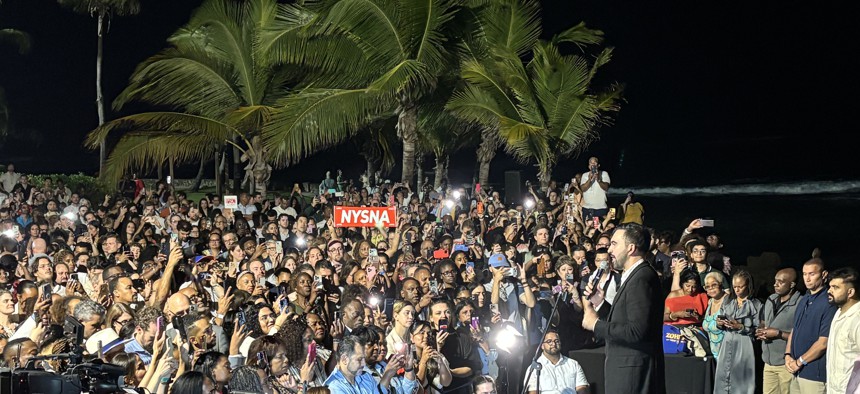 New Yorkers gathered at the El San Juan hotel last November to hear from Zohran Mamdani days after he won the New York City mayoral election.