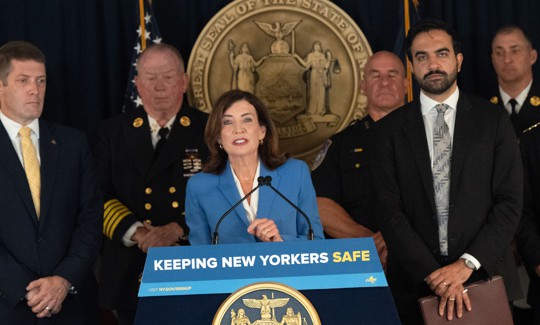 Gov. Kathy Hochul and New York City Mayor Zohran Mamdani called on the federal government to release $87 million in counterterrorism funding.