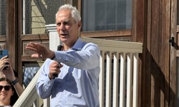 Former Chicago Mayor Rahm Emanuel hits the campaign trail for a congressional candidate in New Jersey.